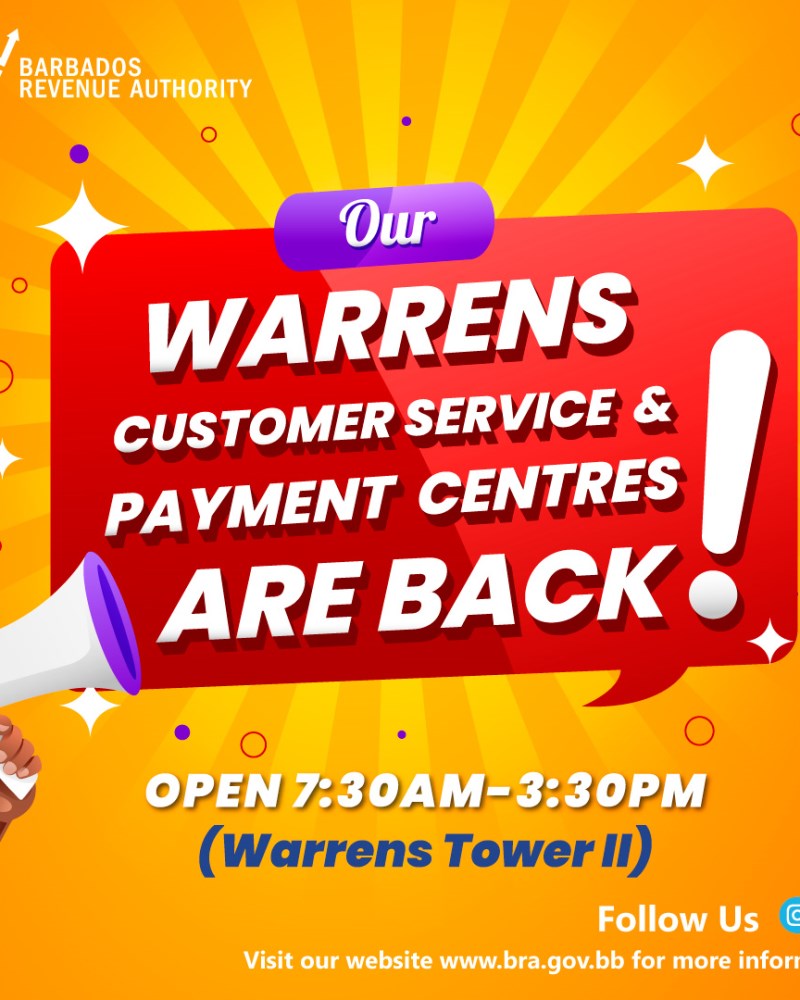 BRA Reopens Warrens Payment and Customer Service Centres
