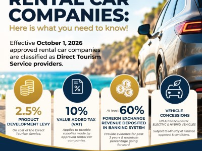 BRA Issues Policy Note on Rental Car Companies Designated as Direct Tourism Services